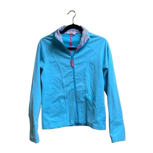 Fresh Produce Ladies Light Blue Stretchable Zip-up Mock Neck Jackets Size XS - Picture 3 of 13